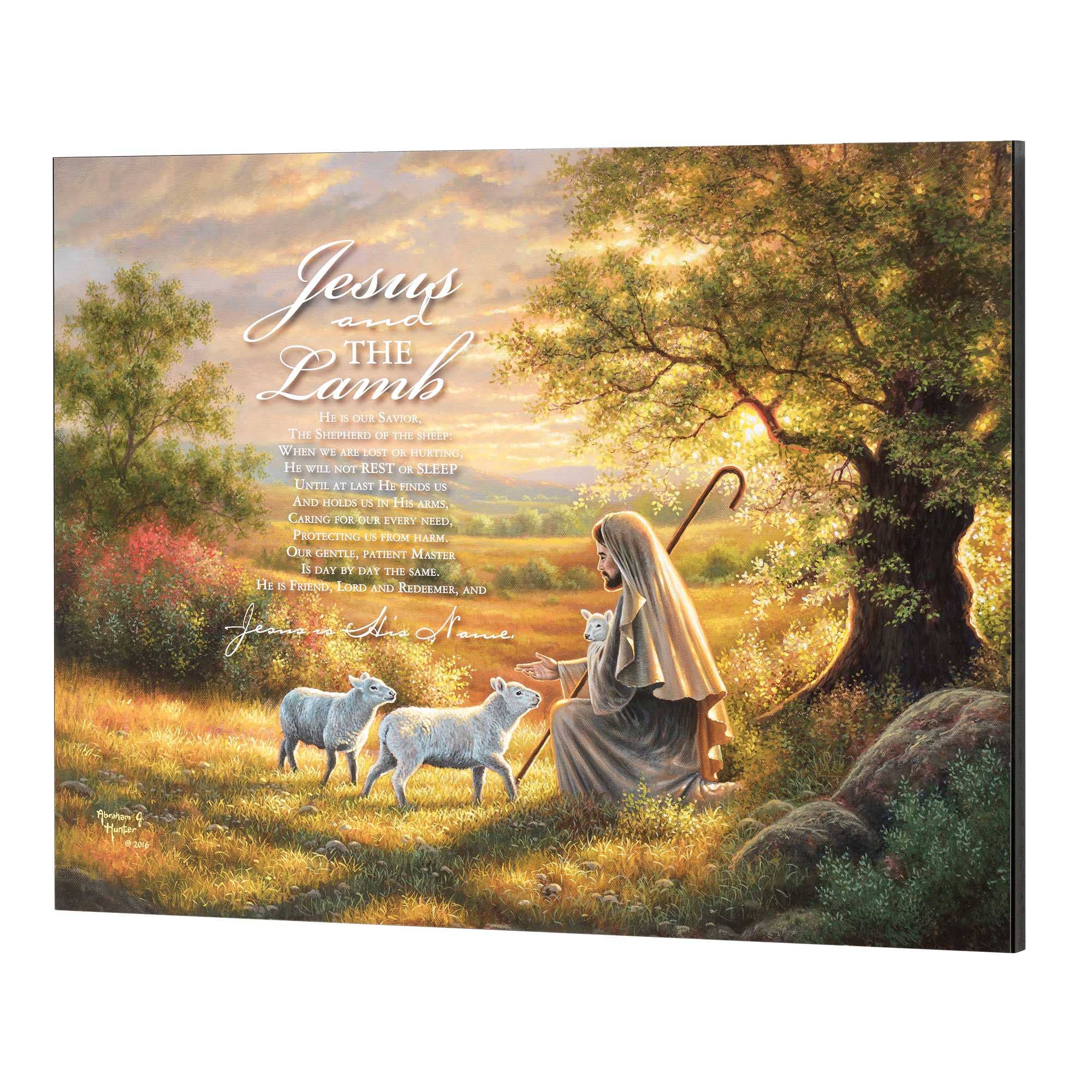 Dicksons - Venta al por mayor Panel decorativo - Placa de pared Jesús y cordero 24x18 MDF0