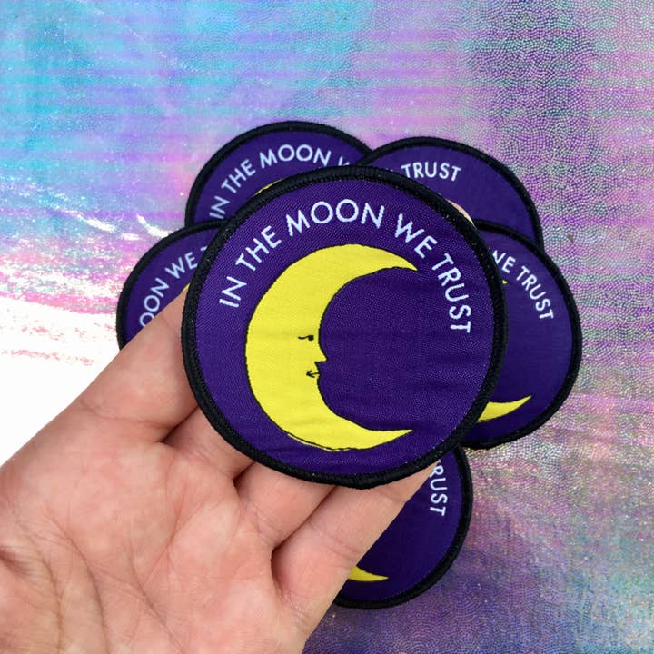 In the Moon We Trust Patch for wholesale by Midge Blitz