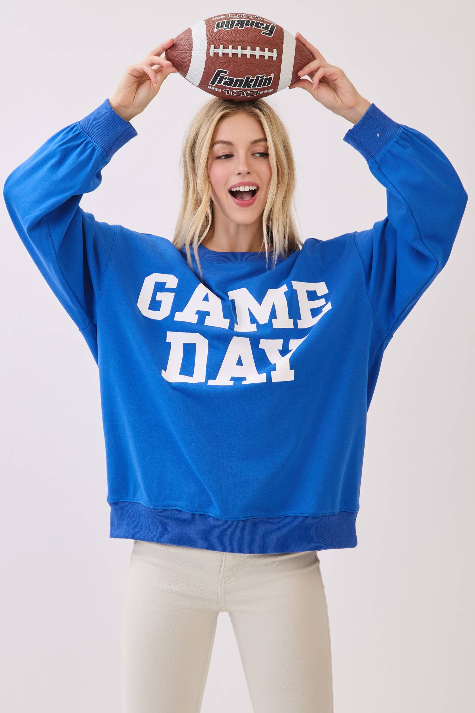 Sewn and Seen - Wholesale Graphic Sweatshirt - Women's - Bold Varsity Game Day Sweatshirt32