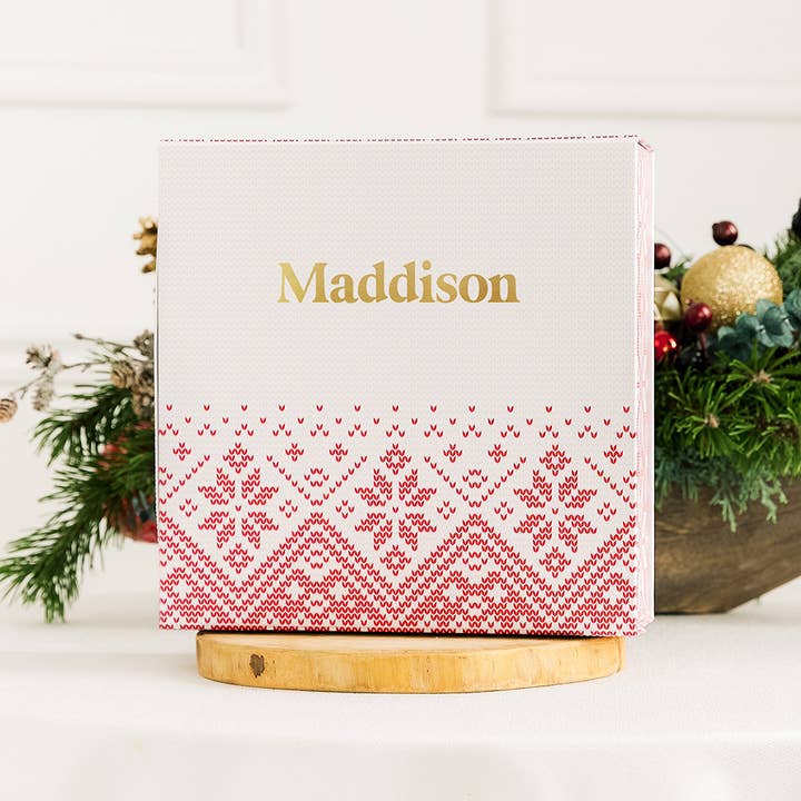 Weddingstar Inc. – Engroshandel Gaveæske – Personlig Strik Sweater Snefnug Julegaveæske1