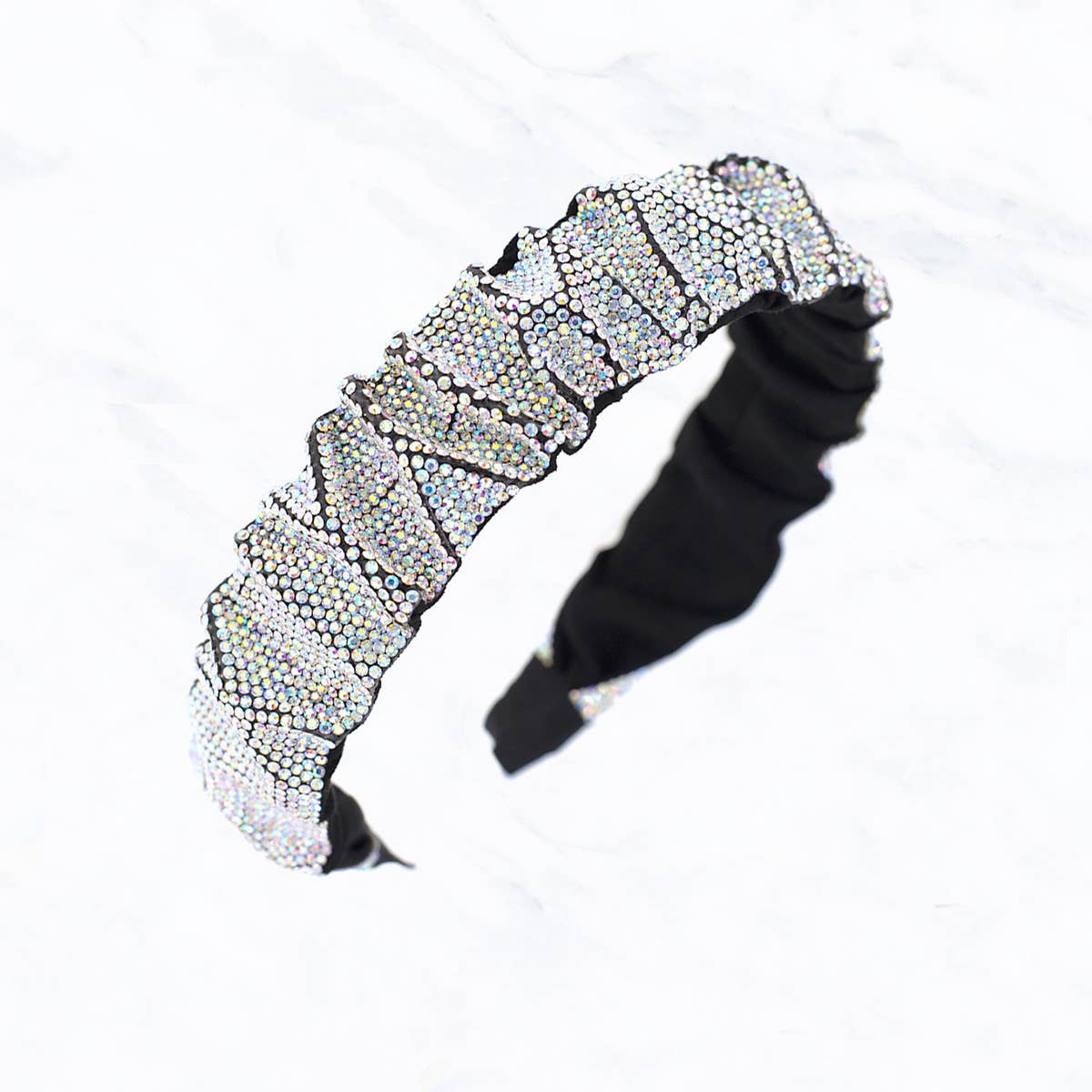 Suzie Q USA - Wholesale Fashion Headband - Women's - Ruffled Suede Stone Headbands4