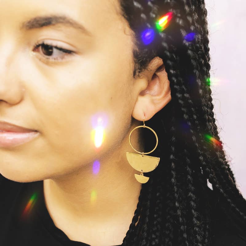 Mind's Eye Design - Wholesale Dangle Earrings - Double Half Moon Earrings3