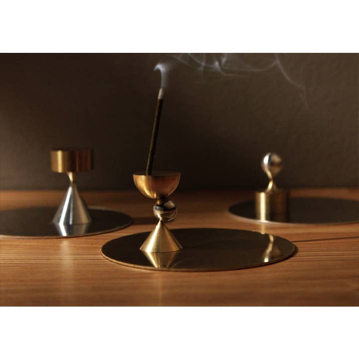 REALJAPANPROJECT - Wholesale Incense Holder - KON-KOU BALANCE Incense Holder Aluminum Brass 3-Piece4