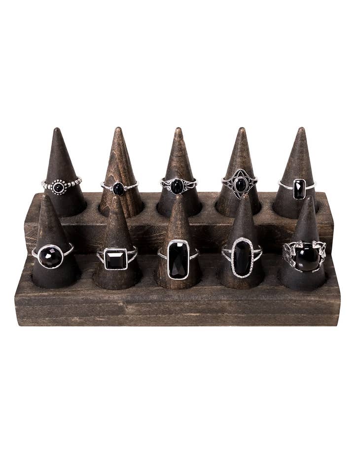 $14,00 Pc x 10 st Onyxring Förpackning - Storlekar 6,7,8 för wholesale av Zoey Simmons