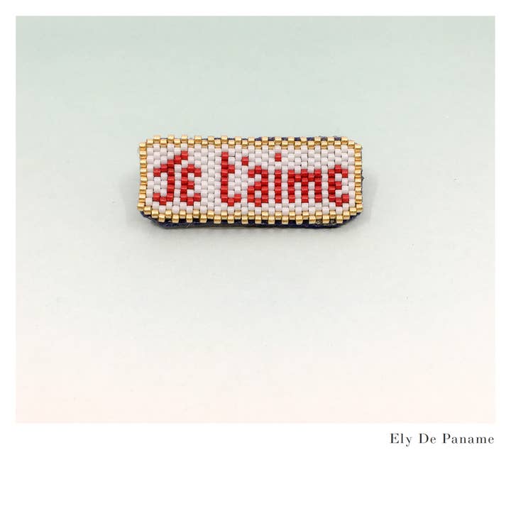 I love you brooch for wholesale by Ely De Paname