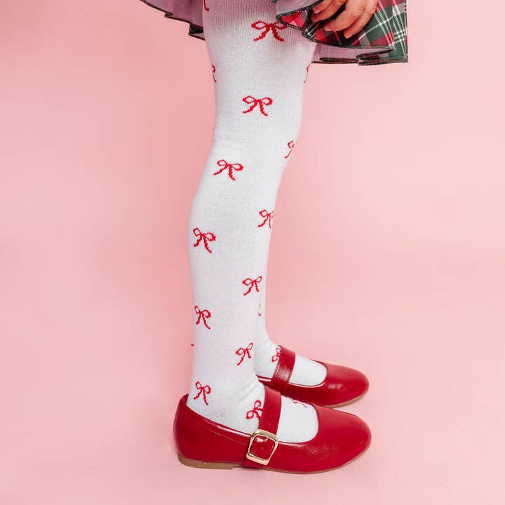 Bow Knit Tights for wholesale by Little Stocking Co.