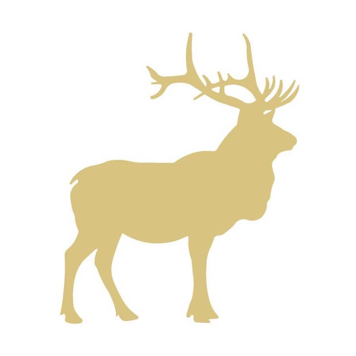 Elk Unfinished Wood Cutout Style 1 for wholesale by Diverse Woodworking