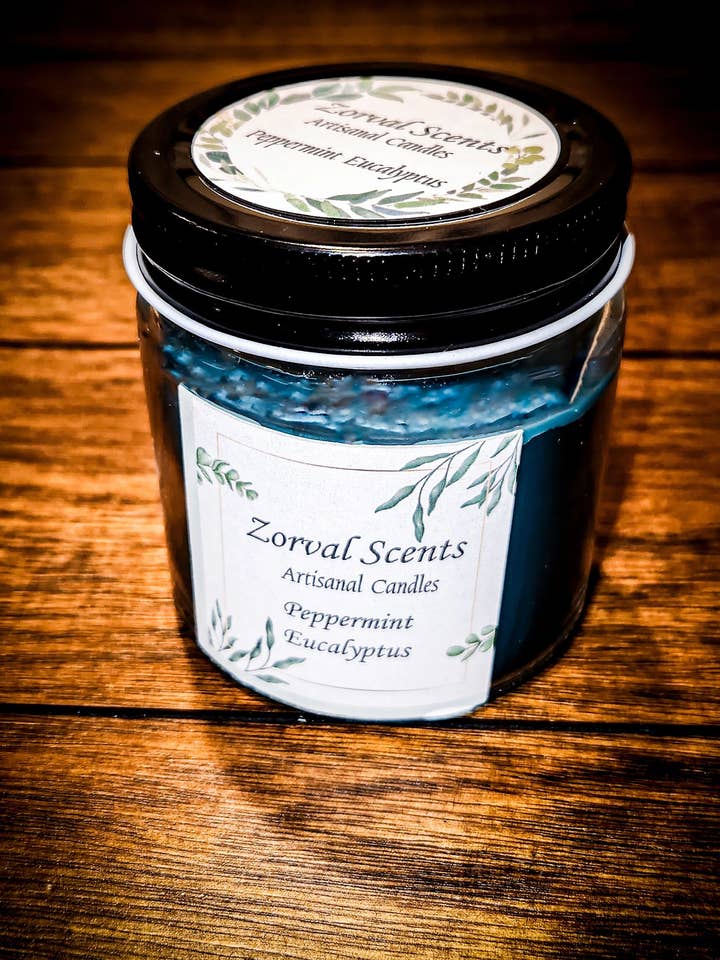 Pebermynte Eucalyptus Duft Kokossojavokslys Klar krukke for engroshandel hos Zorval Scents