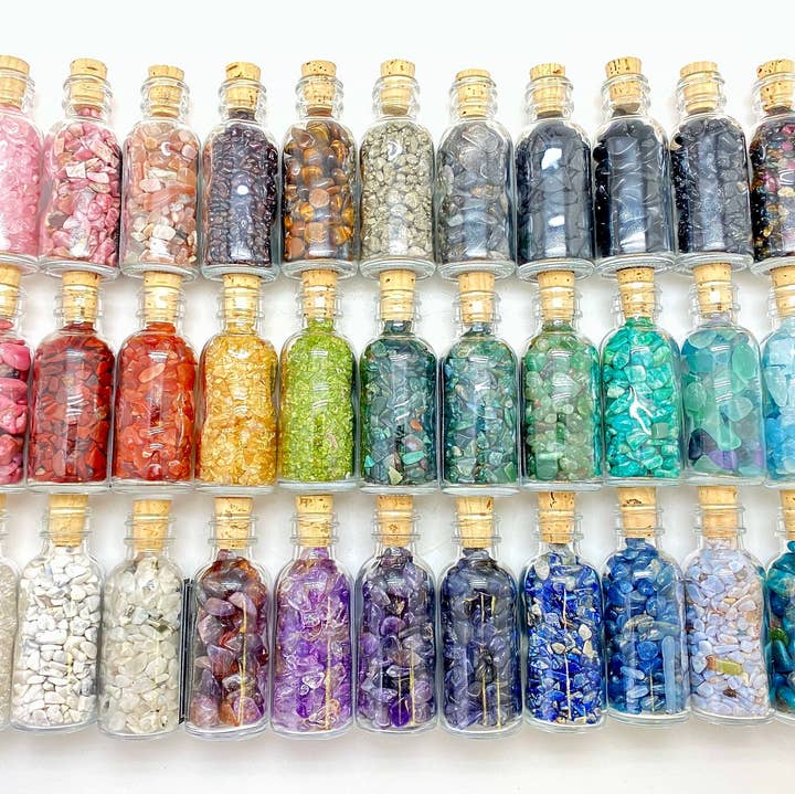 New Moon Beginnings - Wholesale Spiritual Stone/Crystal - Natural Gemstone Chips in a Bottle -70 stone types available69