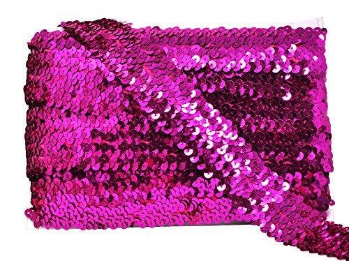 Mandala Crafts – Engroshandel Håndværk forsyninger – Mandala Håndværk Elastisk Paillet, Flad Glitter Stretch Bling Paillette Stof Bånd, Metallisk Applikation Trim Blonder til Kjole Pynt, Pandebånd15