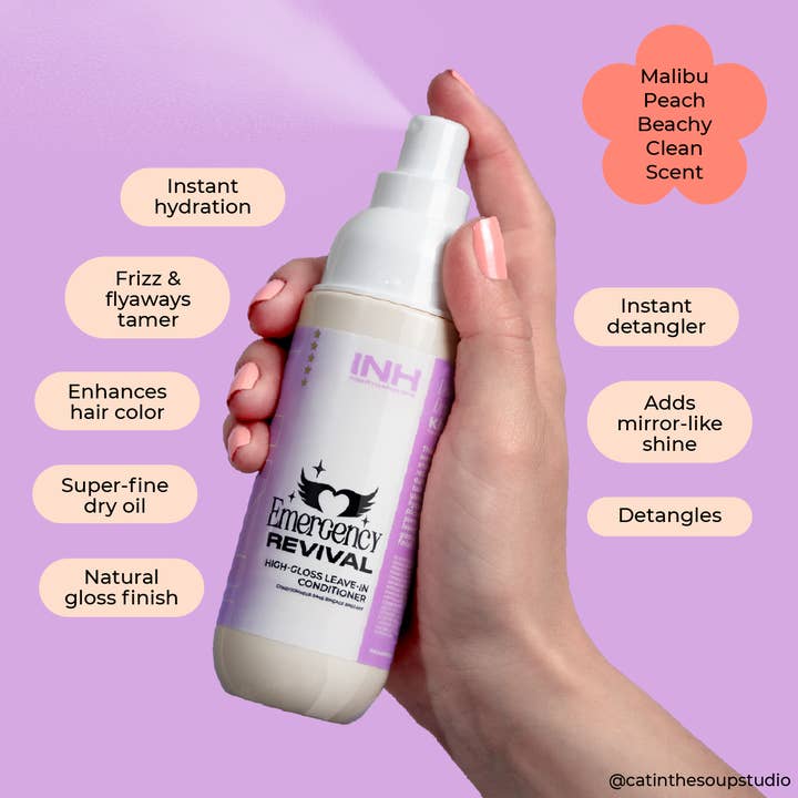 INH Hair - Wholesale Hair Leave-In Conditioner - Emergency Revival Spray | leave-in conditioning shine spray2