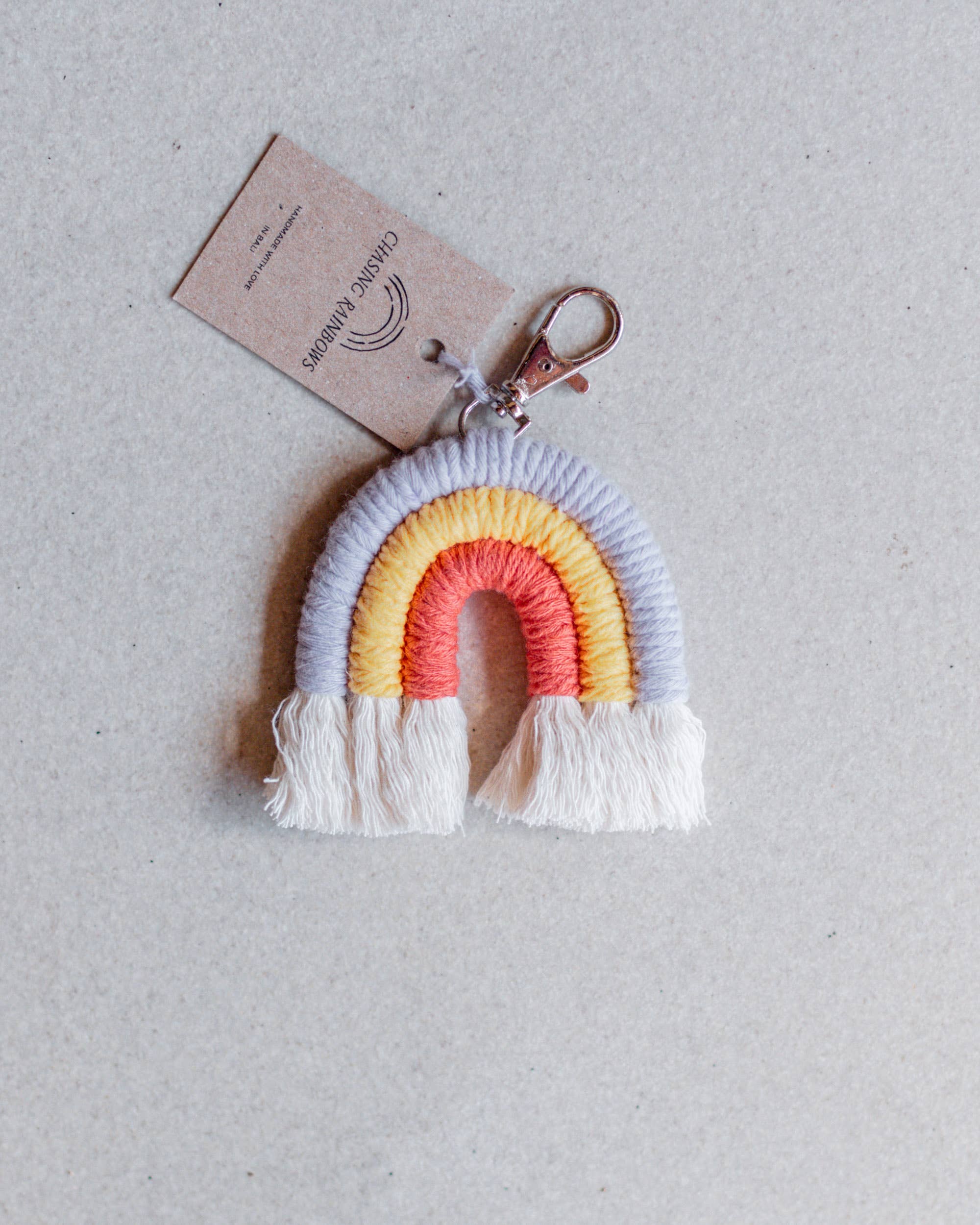 Chasing Rainbows - Wholesale Keychain - Women's - Mini Macrame Keychain Rainbow1