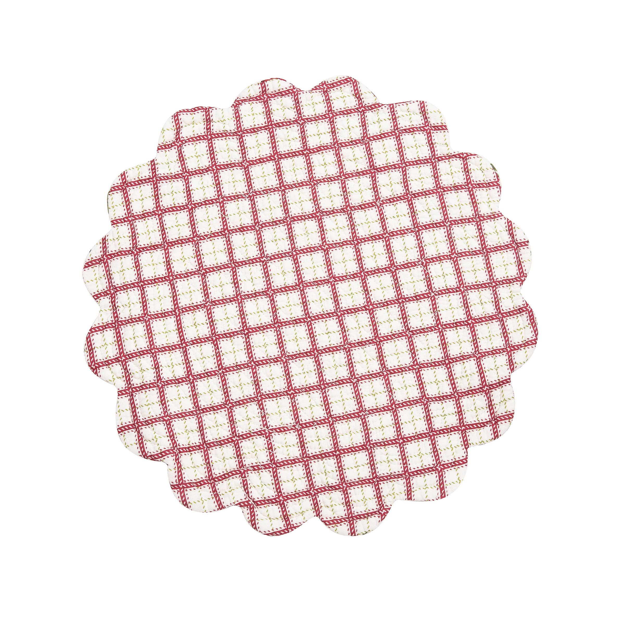 C&F Home - Wholesale Placemat - Christmas Sprig Birds Round Placemat2