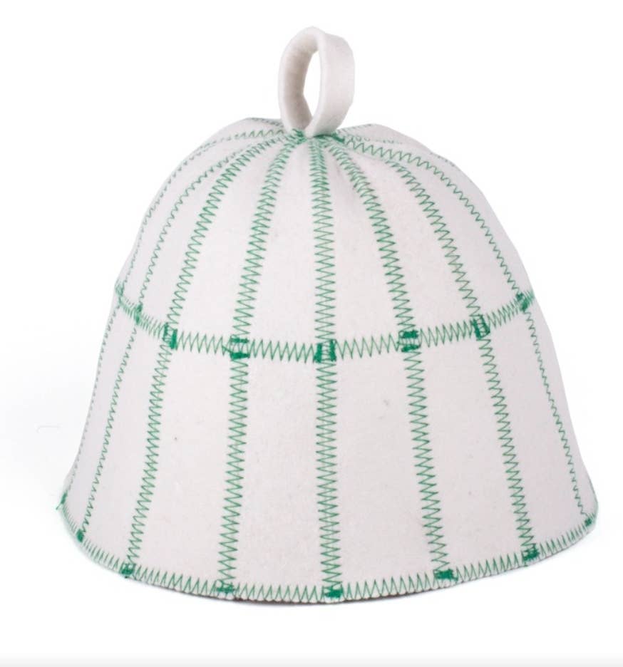 SUNROZ - Wholesale Bathroom Accessory Set - Ukrainian Sauna Bath Hat Cage natural felt white2