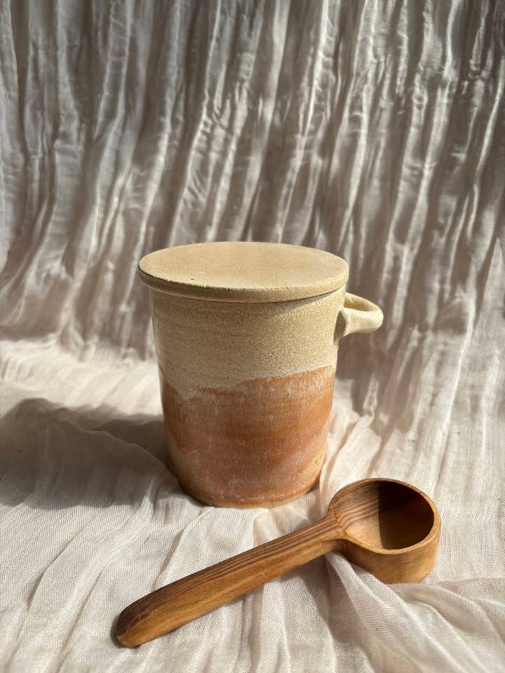 Dunes Canister/Coffee Pot for wholesale by Charlotte Manser Ceramics