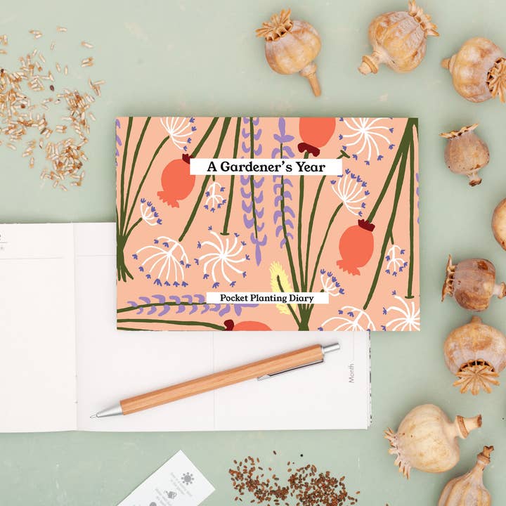 Studio Wald - UK Made – wholesale Journal/diary – Gardener's Diary - 'Dried' - Peach4