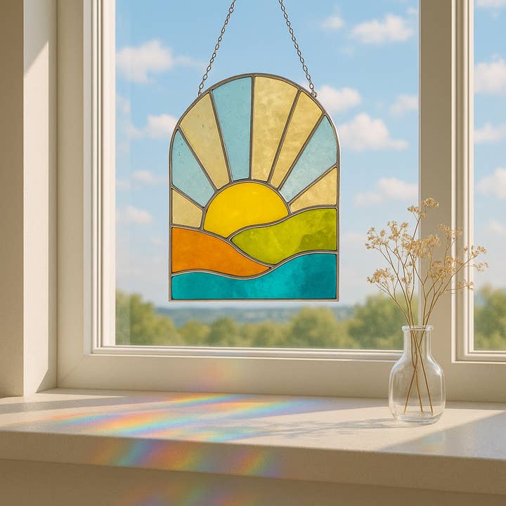 Attrape-soleil en vitrail pour décoration murale lumineuse F93 pour la vente par MondoBellissimo