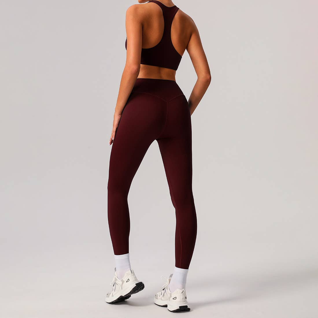 Sodalemon - Wholesale Activewear Set - Women's - U-Shaped Sports Bra High Stretch Sports Leggings 2-Piece Set11