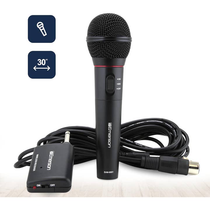 JupiterGear Home - Wholesale Small/handheld appliance - Emerson Professional Microphone Kit with Wireless Receiver10
