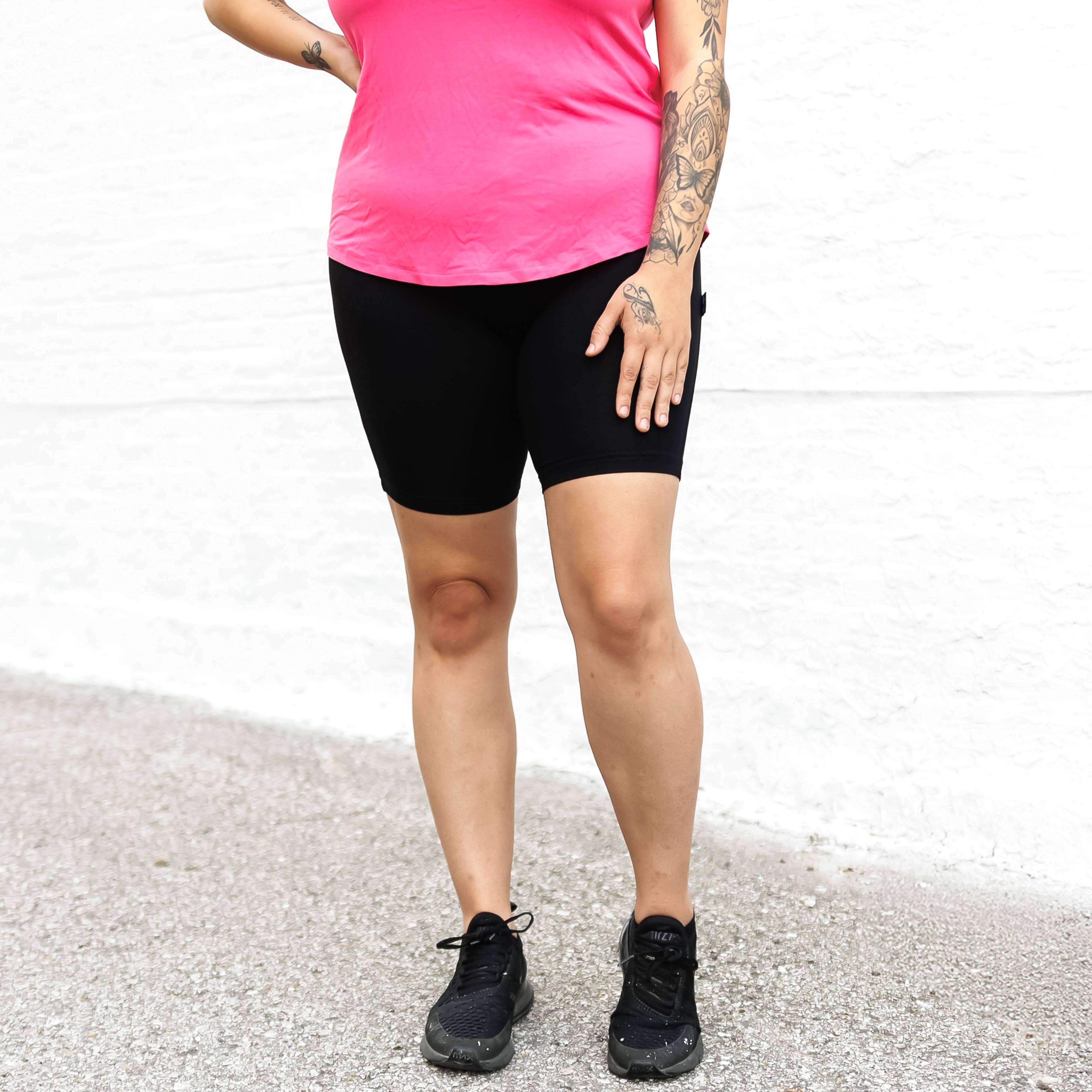 millie + roo LLC - Vente Short de sport – femme - SHORTS DE CYCLISTE - Lot de 3 - Carreaux B+N, Carreaux Tan + Minuit4