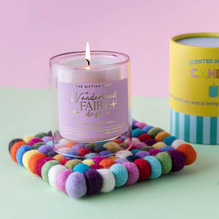 Wonderland Fairy Dust Soy Wax Candle for wholesale by The Gifting Knot Ltd