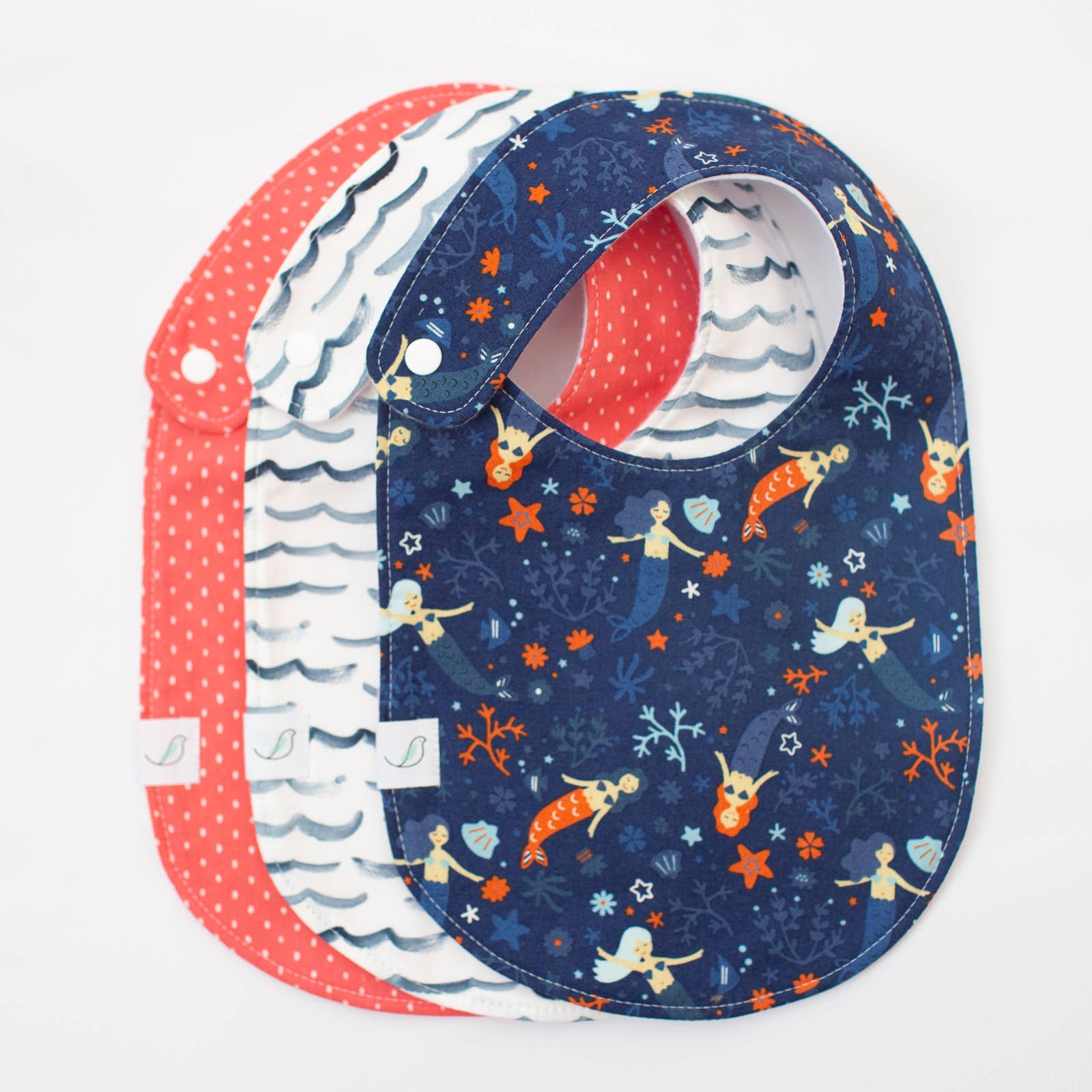 Hemming Birds - Wholesale Bib - Baby - Charlie Snap Bib - Strawberry3