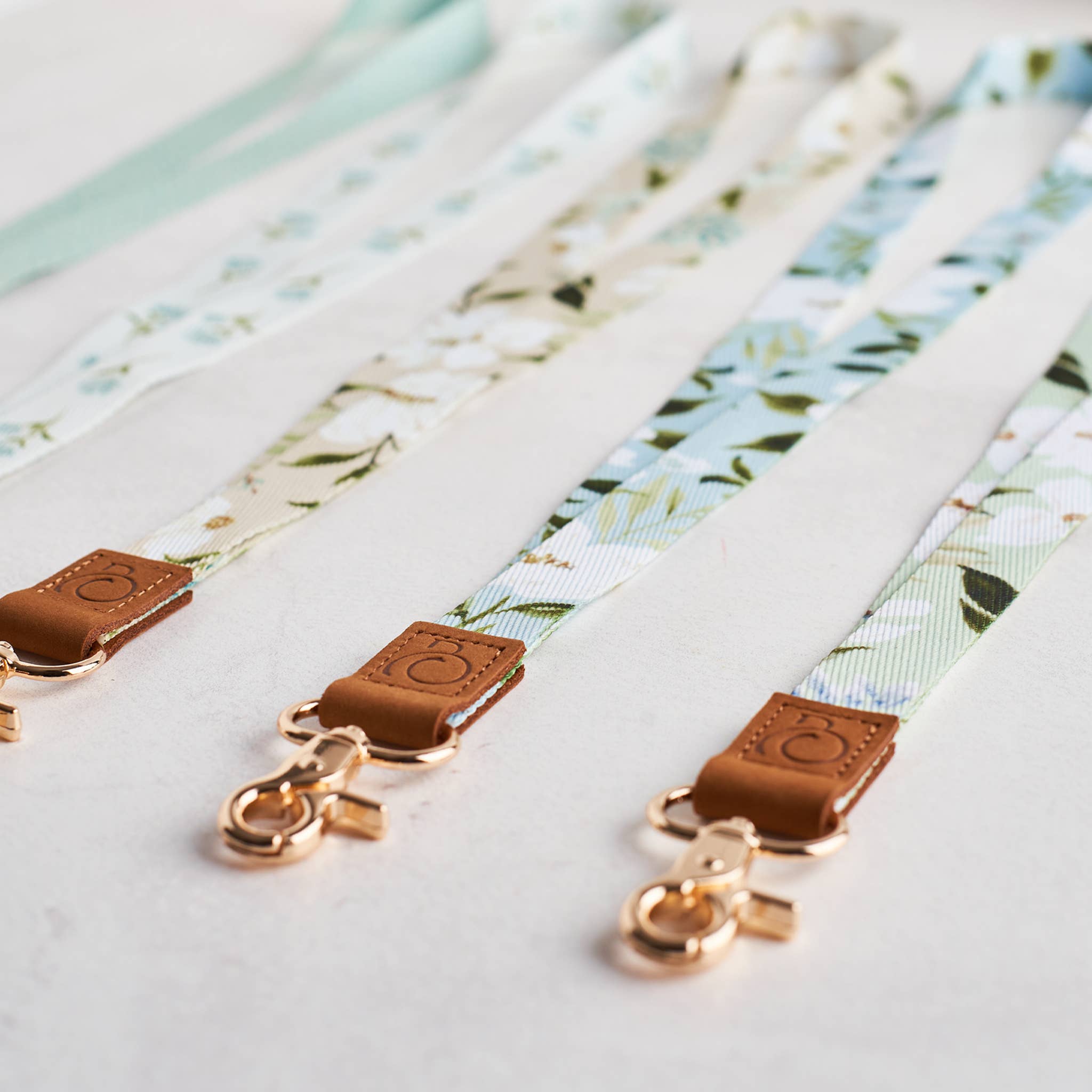 Beth Schneider Designs, LLC - Wholesale Lanyard - Women's - Neck Lanyard with Leather Embossed Closure and Gold Lobster Claw2