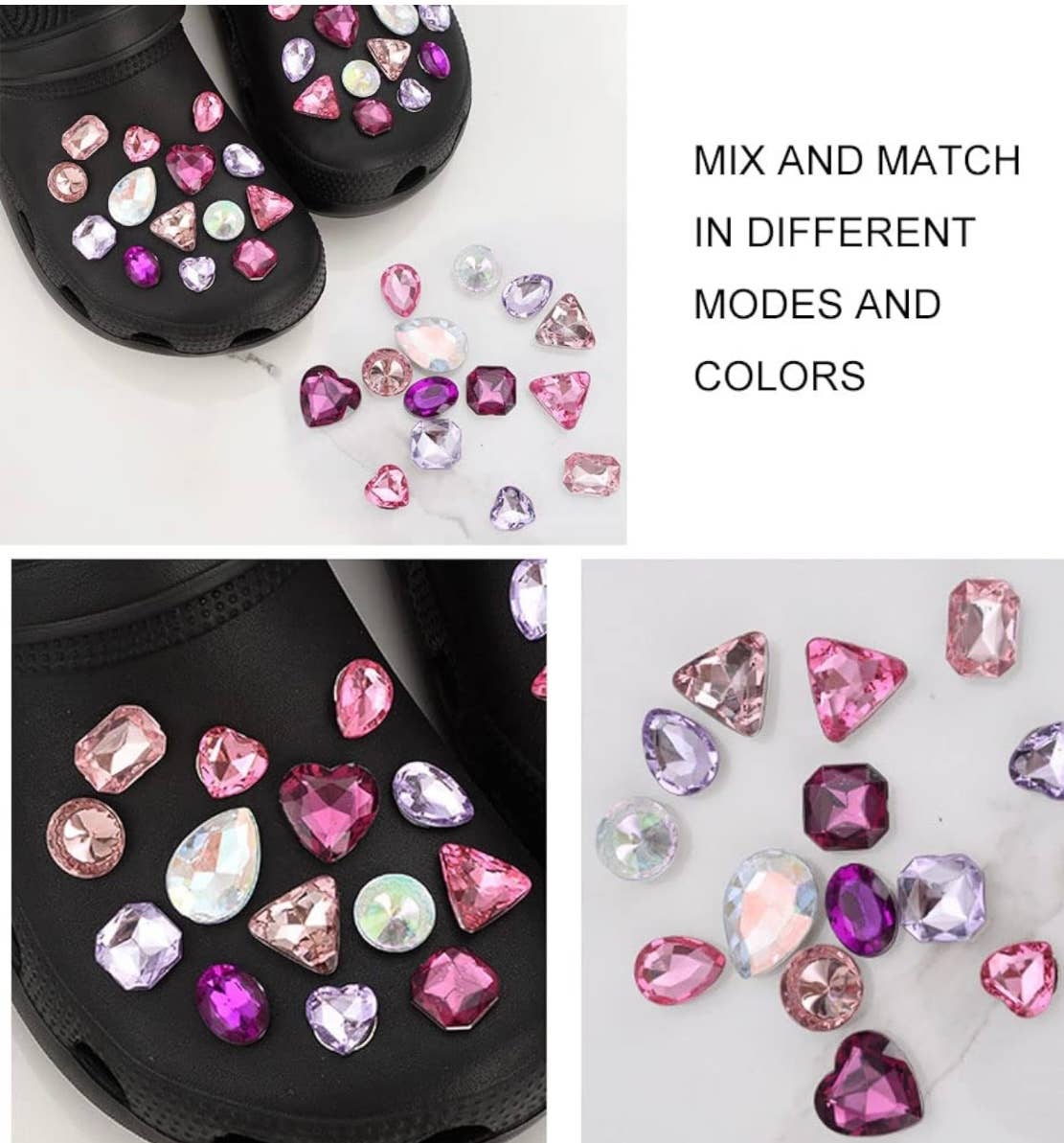 SugarQuoteMeNot LLC - Wholesale Shoe Accessories - 4 Gem Shoe Charms4