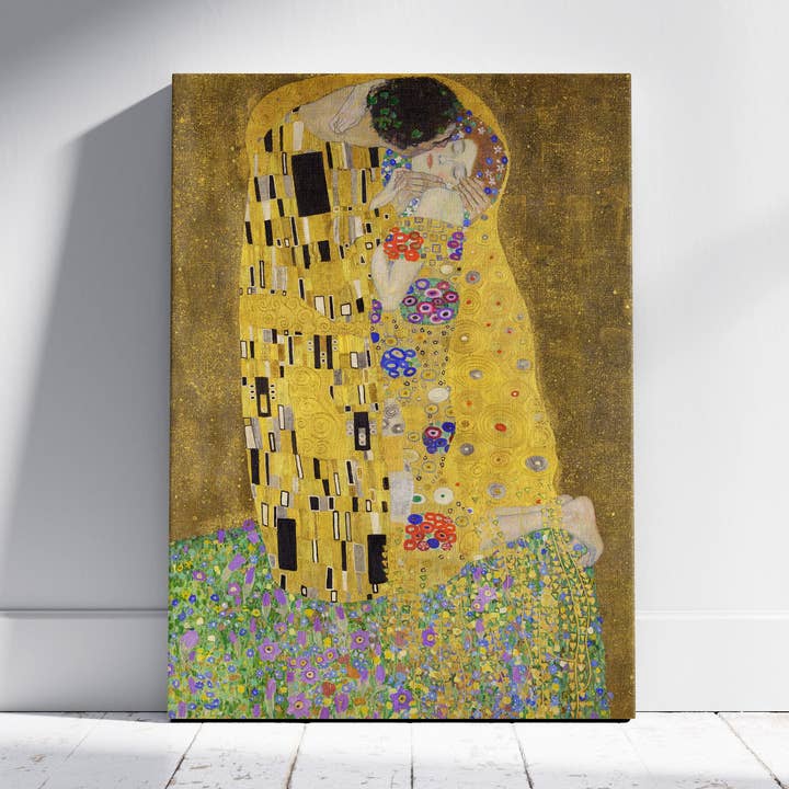 O Beijo - Gustav Klimt - Impressão artística de parede em tela emoldurada por atacado de House Prints