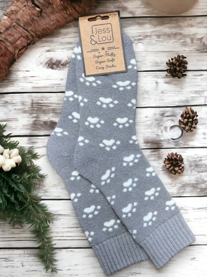 Jess & Lou – wholesale Socks – Women's – Pouncing Paw Ribbed Socks