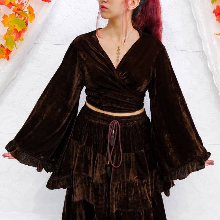 Karma Nepal Crafts - Wholesale Blouse - Women's - Velvet Boho Wrap 2