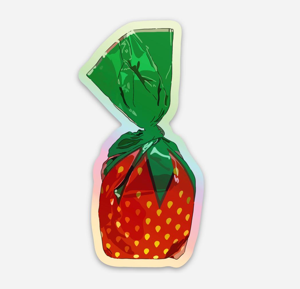 Hilarious Humanitarian - Wholesale Sticker - Strawberry Candy Holographic Sticker5