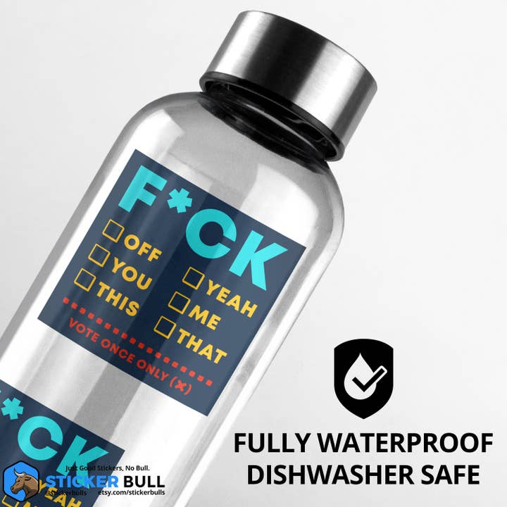 Sticker Bull - Wholesale Sticker - F*ck Chart Sticker, Adult Sticker, Meme Sticker, Weird Gift, Funny Waterproof Vinyl Sticker for Water Bottle, Hydroflask, Laptop