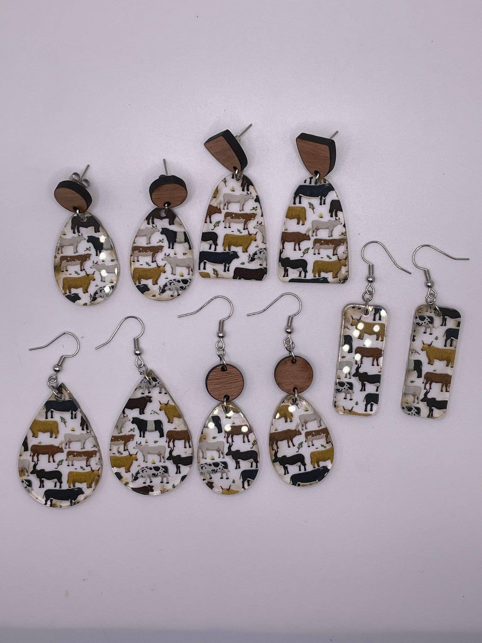 The Cracked Pig - Wholesale Dangle Earrings - Cows and Bulls Earrings | Stainless Steel Hardware1