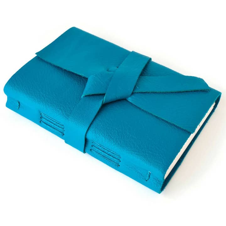 Unlined Leather Sketchbook - Teal Blue - Choose Your Size for wholesale by Absolutely EVO