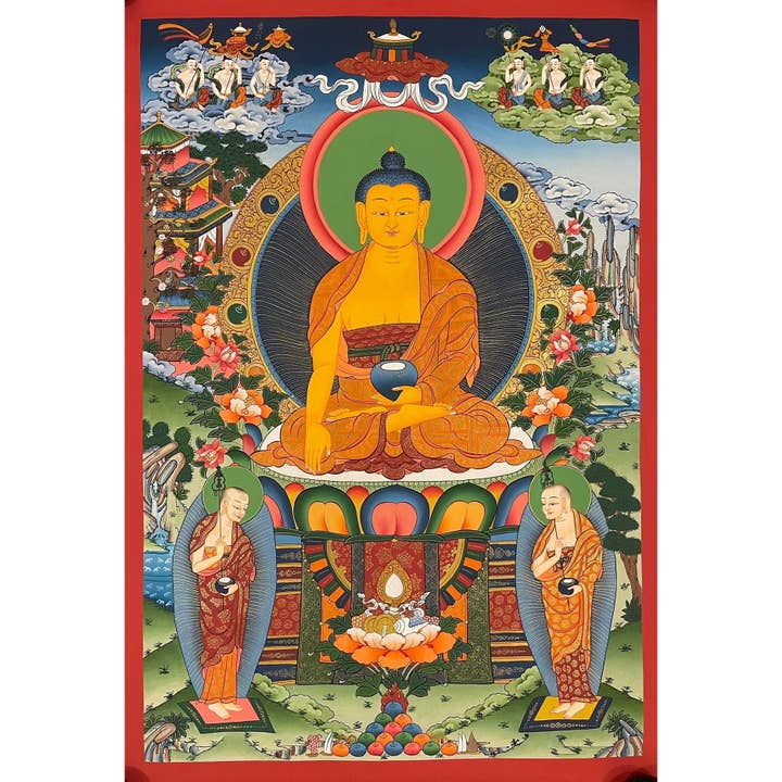 Shakyamuni Boeddha Thangka voor wholesale door Art Of Tibet