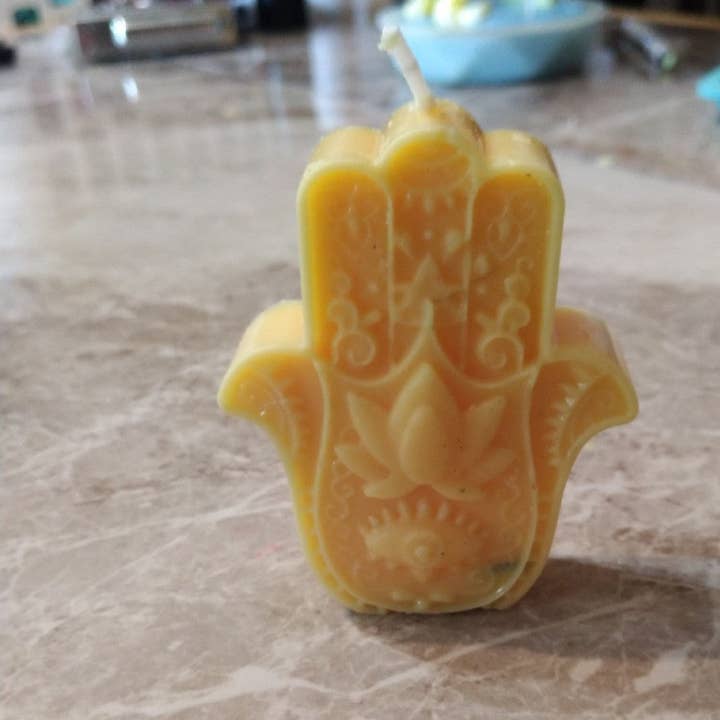 Ensemble de 2 bougies Main de Hamsa pour la vente par Scent Fushion Candles