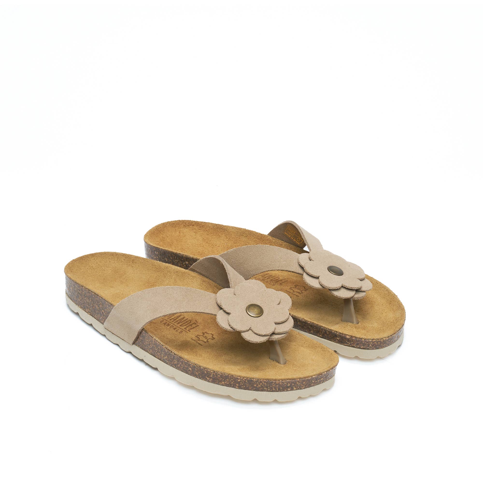 Mandél - Wholesale Flip Flops - Women's - Brown thong sandal - Art.MD31133