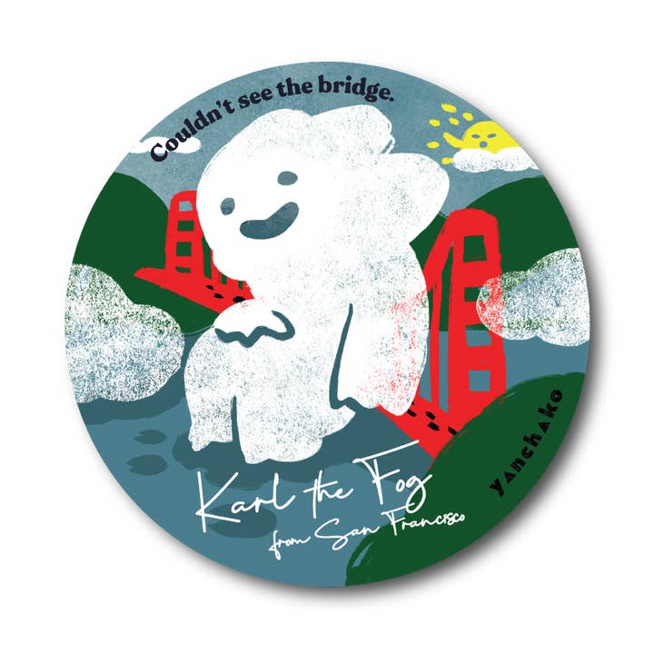 San Francisco Karl the fog the Vinyl sticker S.F. Souvenir for wholesale by YANCHAKO