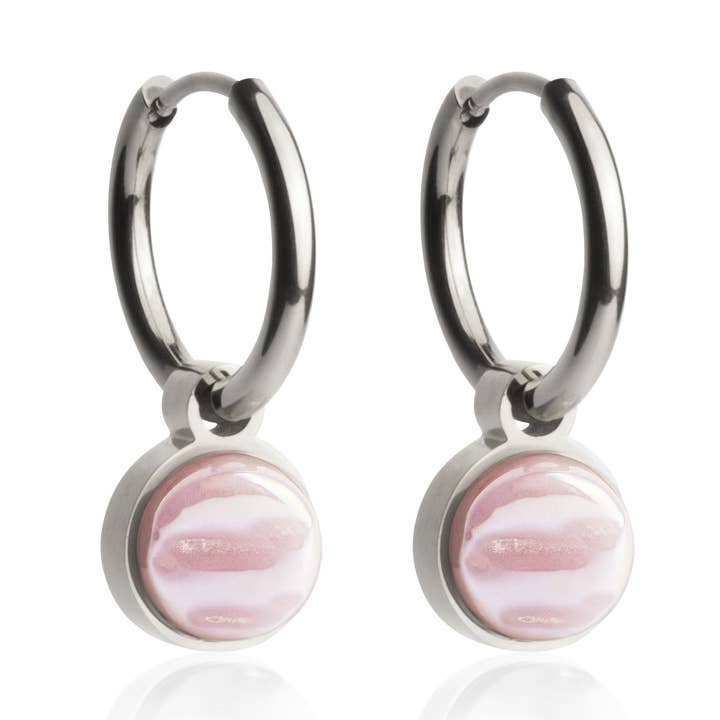 Mix & Match örhängen med hänge • silver/ sandrosa • 16 mm för wholesale av ALEXASCHA