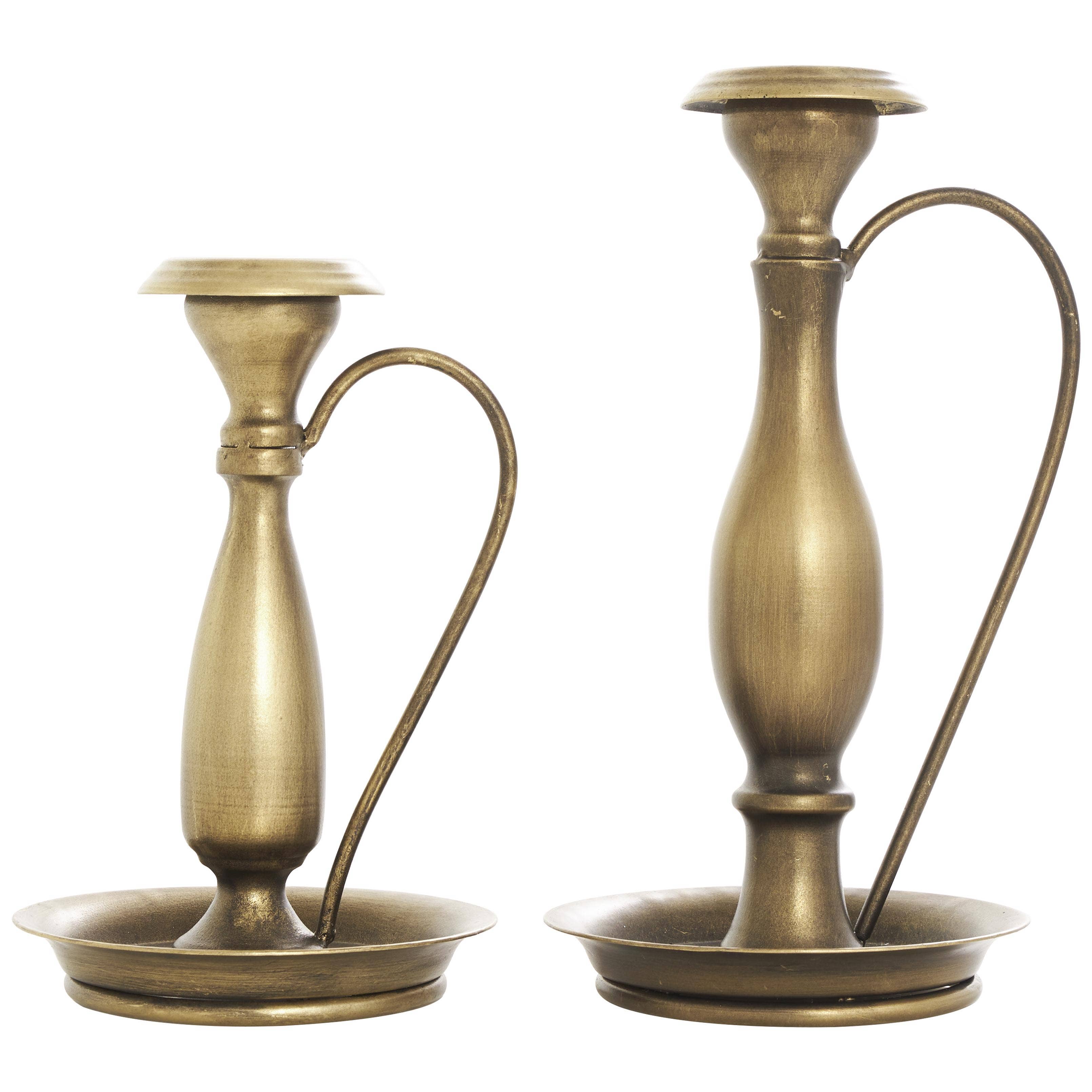 Deco Marché - Wholesale Candle Holder - Traditional Bronze Metal Candle Holder Set2