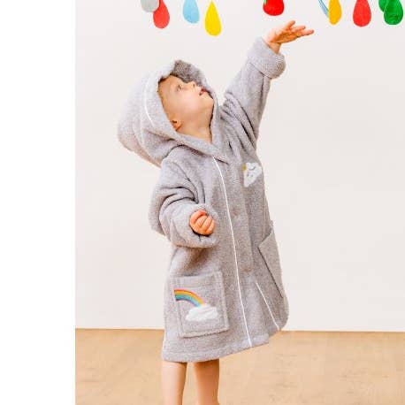 Accappatoio Wolke, grigio per la vendita all'ingrosso da parte di Smithy by Dagmar Nelk