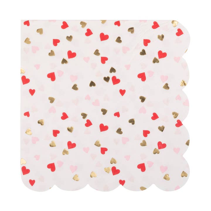 PLNP720 - Foil Tiny Hearts Cocktail Napkin for wholesale by My Mind’s Eye