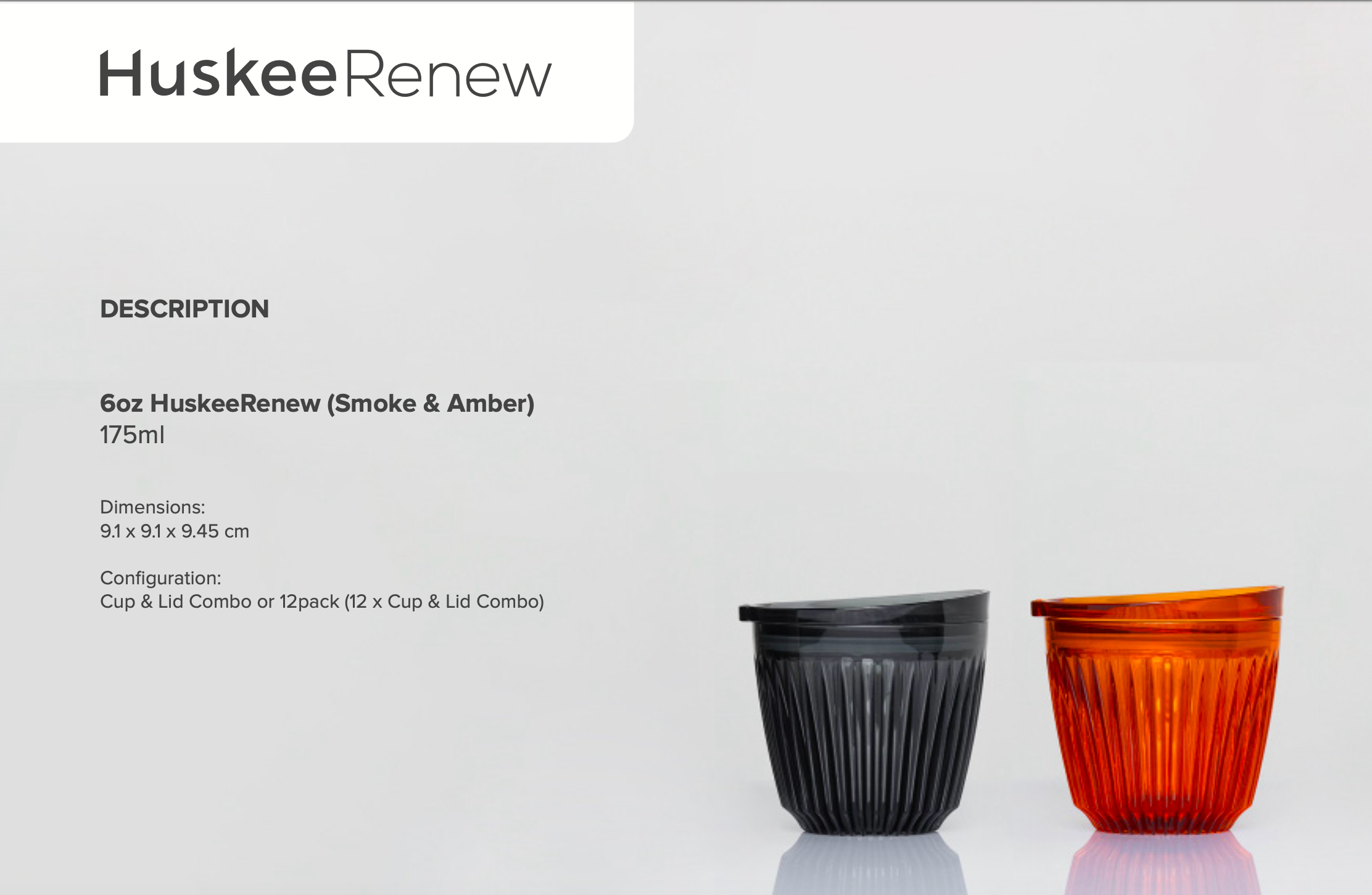 HuskeeWholesale - Vendita all'ingrosso Bicchiere/tazza - HuskeeRenew bicchiere con coperchio1