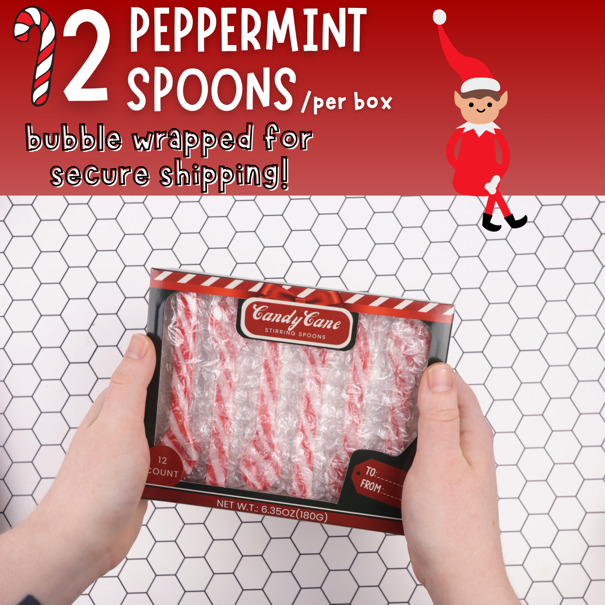 Needzo Inc - Wholesale Candy Cane - Christmas Candy Cane Spoons, Hot Cocoa Drink Stirrers, 12 Ct4