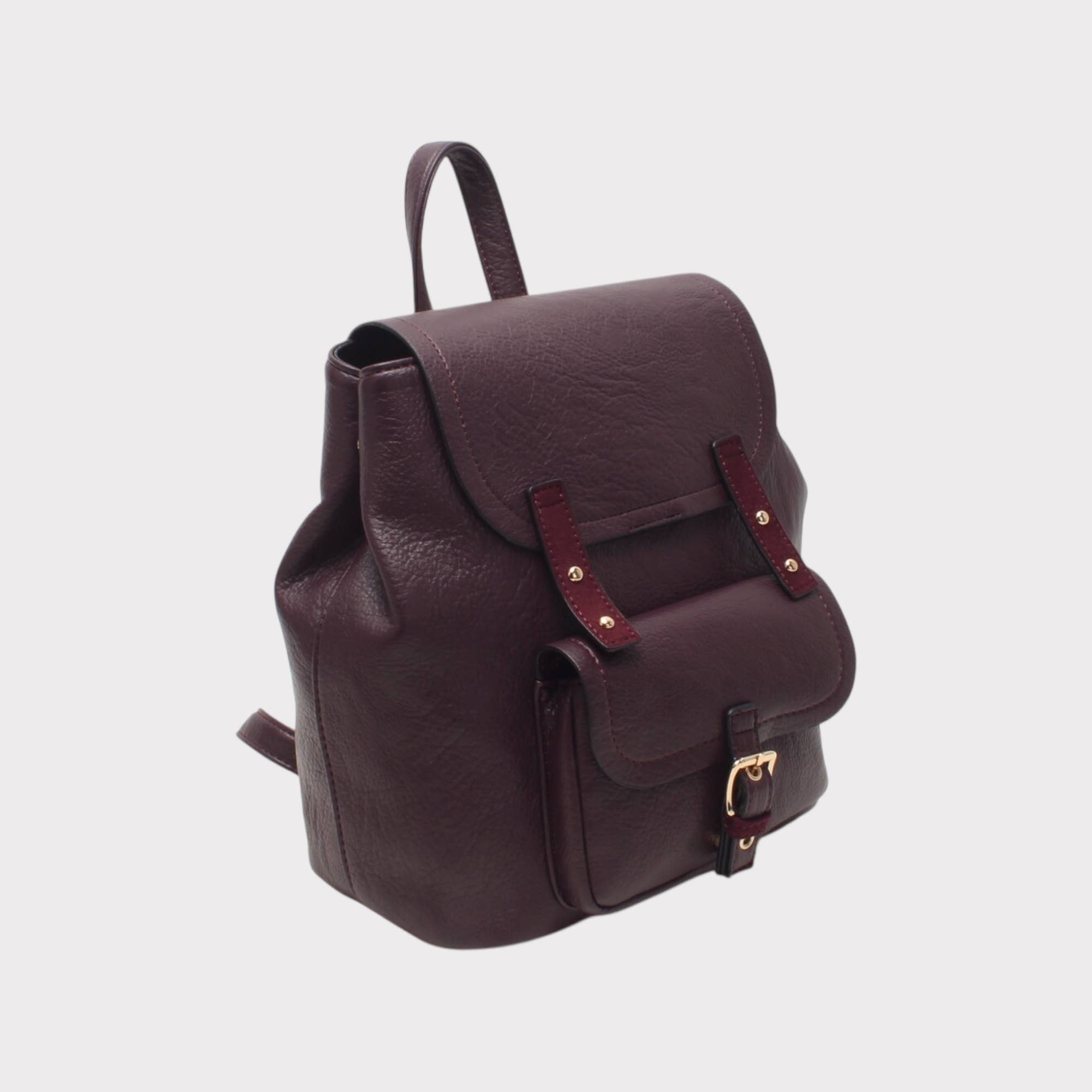 BESTINI - Wholesale Backpack - Women's - Small backpack, magnetic clasp and zipper, with front pocket4