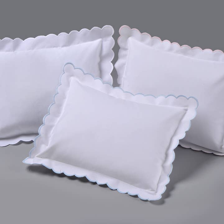Double Thick Scallop Petite Pillows for wholesale by Edward Boutross