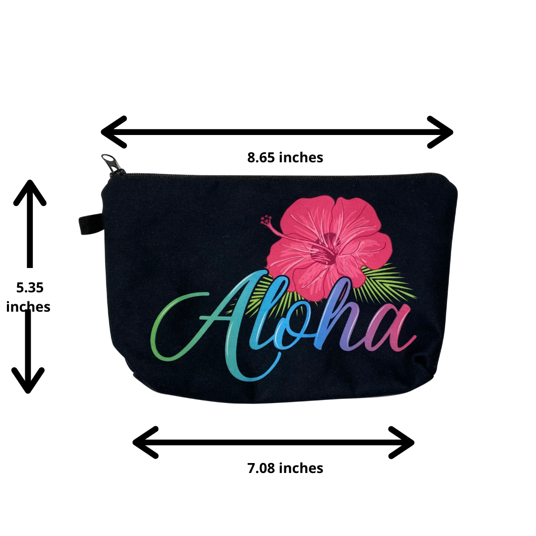 Aloha Designs - Wholesale Makeup/Cosmetic Bag - ALOHA Cosmetic Bag - Roomy Makeup Bag Travel Toiletry Bag5