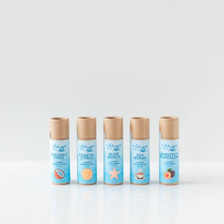 Adrift Candle Co. - Wholesale Lippenbalsem - Lippenbalsem, recyclebare kartonnen koker, kustthema