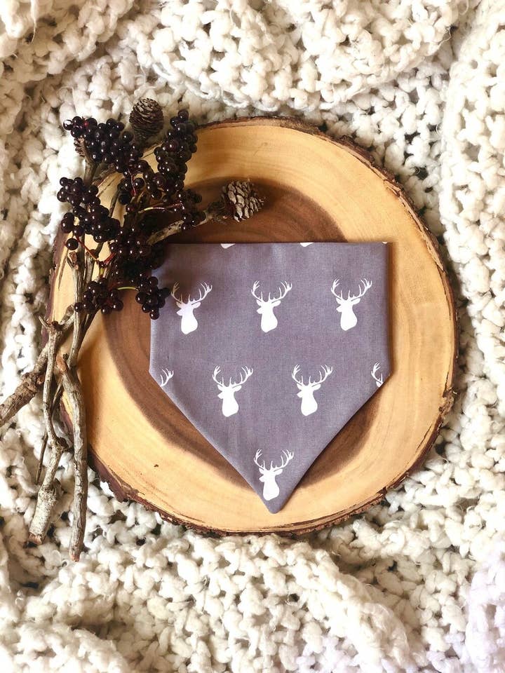 The Rustic Deer Bandana for wholesale by Jude+Rémy - Pup Threads
